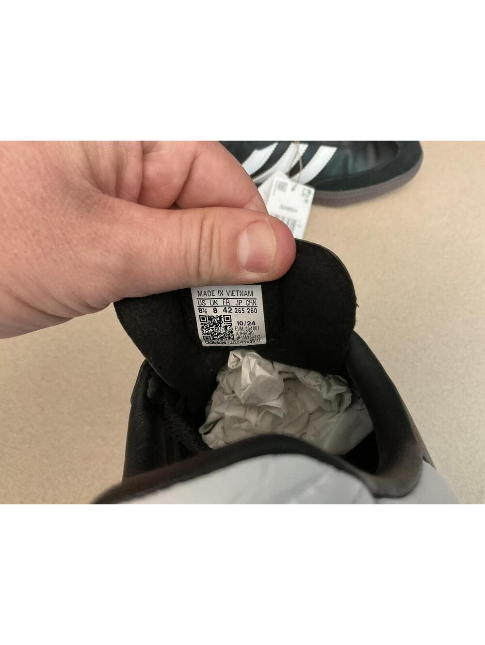 adidas Samba Black White Athletic Shoes - Picture 4 of 8